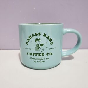 Elum Home Coffee Cup Mug Aqua Blue Green Large 3.25" × 3.25"